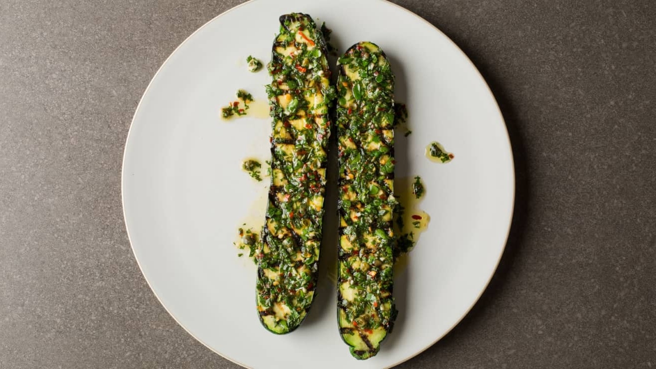 grilled-zucchini-slices-with-mint-garlic