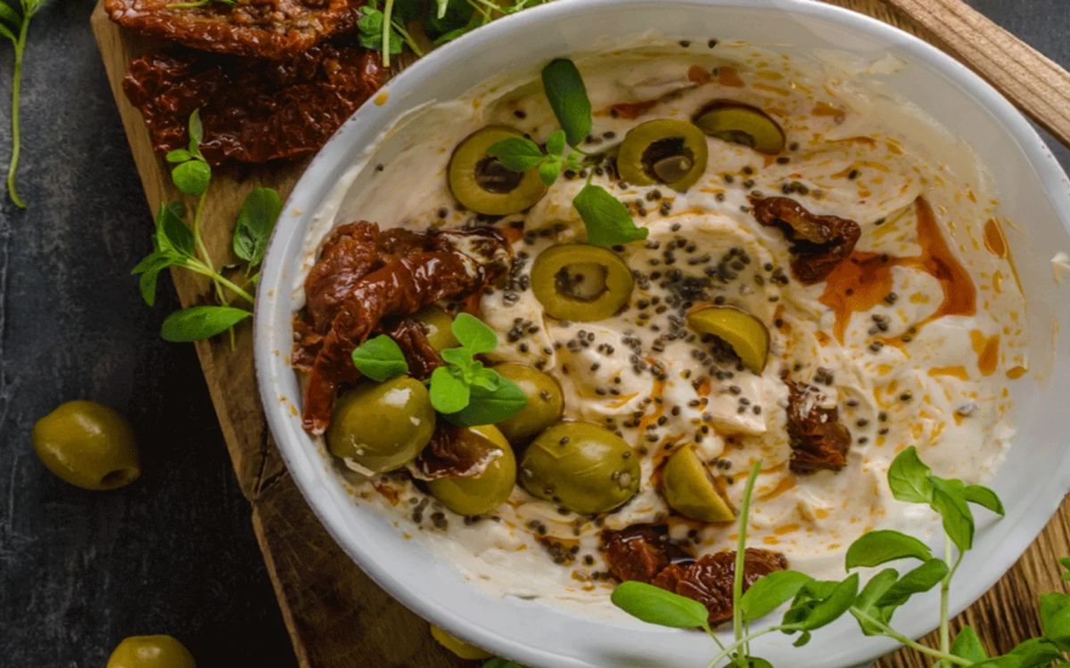 labneh-with-olives-sundried-tomatoes
